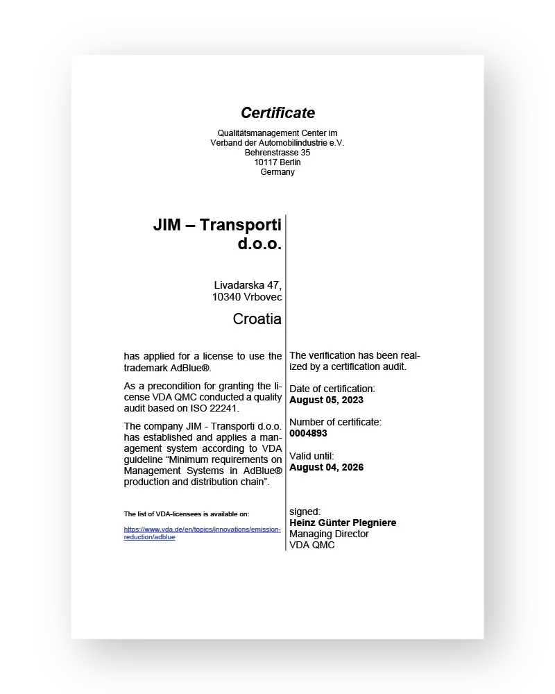 Certifikat